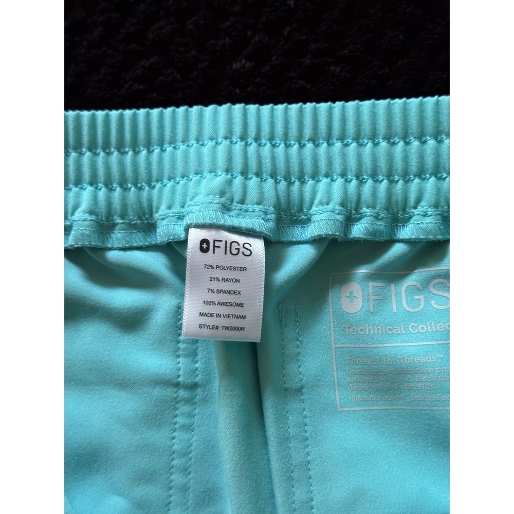 Figs Jogger Women Yola Skinny Neon Blue Technical Scrub Size Medium - Picture 5 of 10